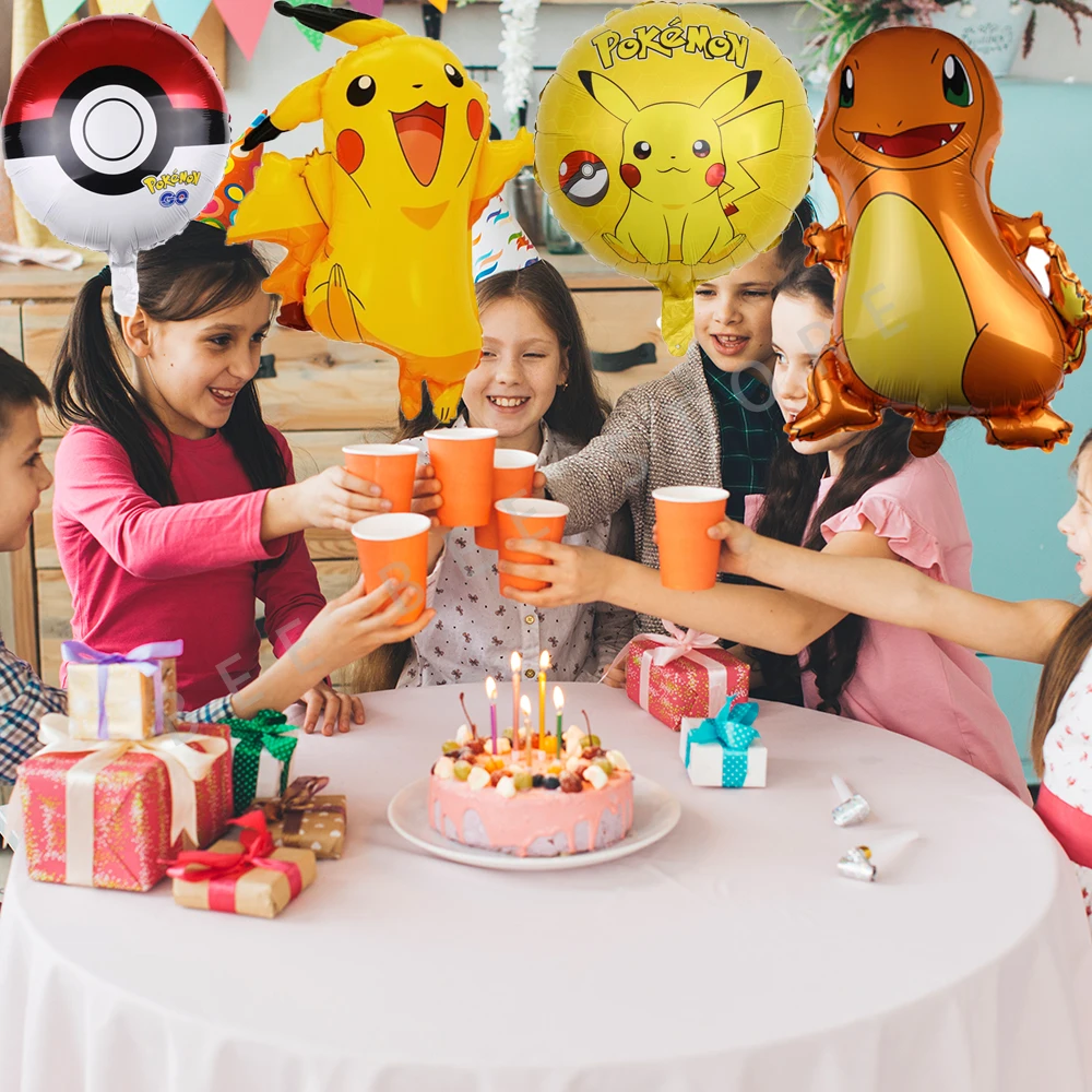 thumbnail image 4 of Ramo de globos decorativos para fiesta de cumpleaños de Pokémon, 32 pulgadas, número 1, 2, juego de globos de Pikachu para niños y niñas, baby shower, 4 of 5