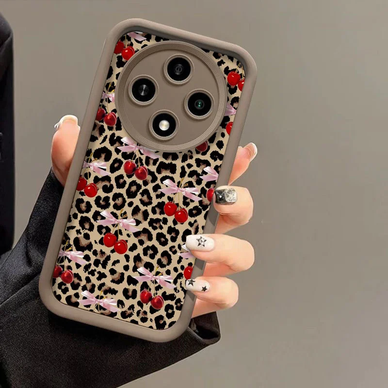 Retro Black Leopard Print Soft Silicone Phone Case Cover