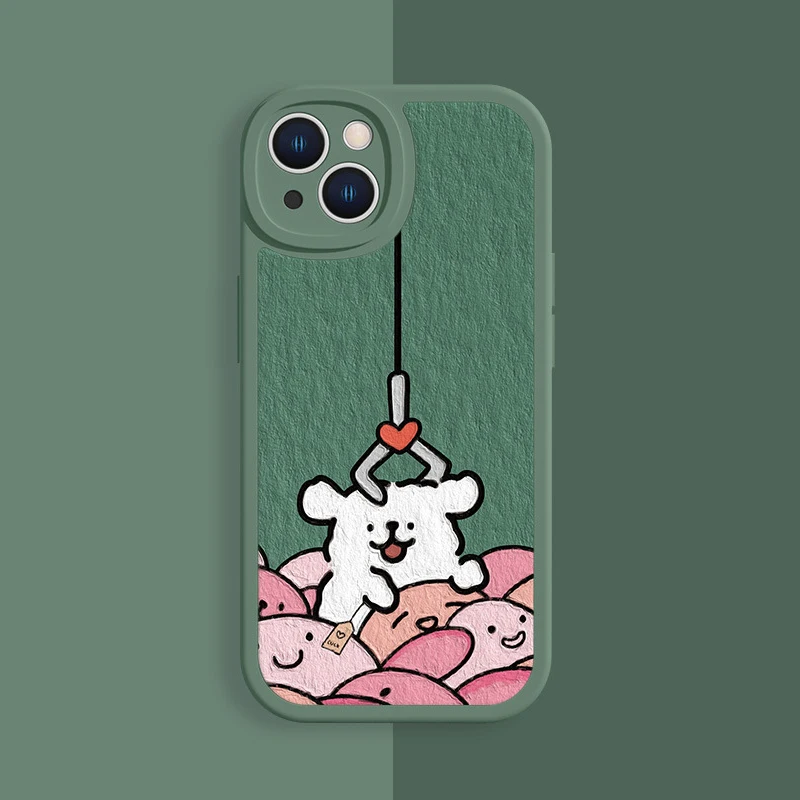 Korean Maltese Phone Case For Lovers Couples for Samsung Galaxy 24 23 22 21 Plus Ultra FE A73 A72 A71 A52 A51 A32 Mobile Case