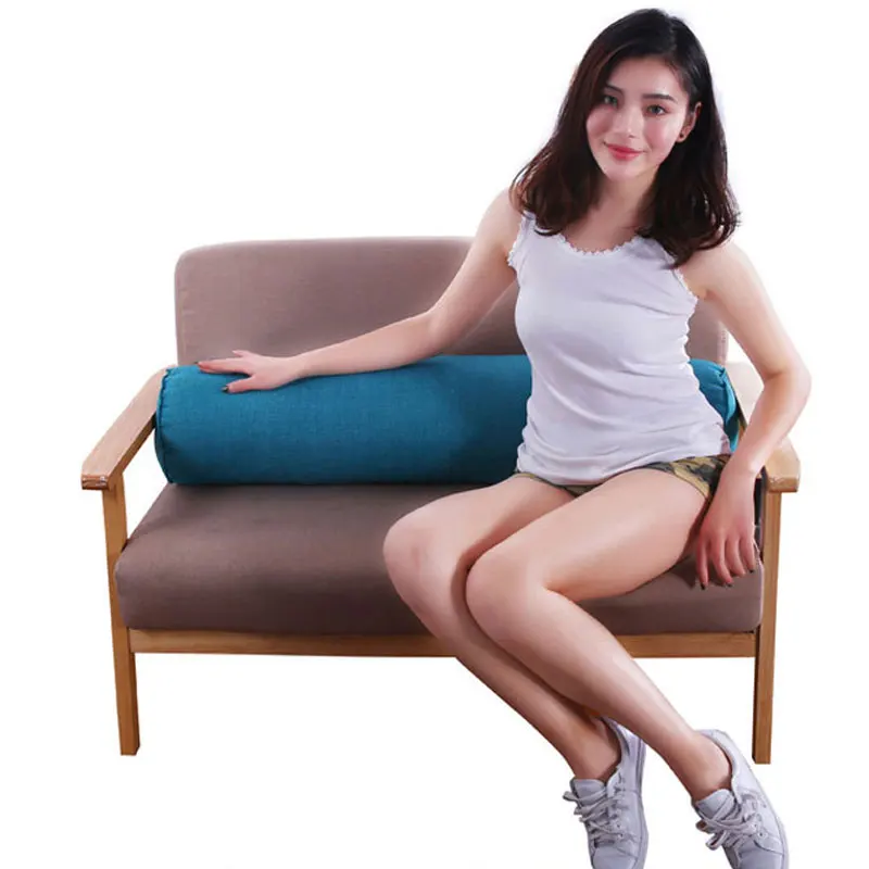 Cotton Linen Cylindrical Pillow Case Image 27