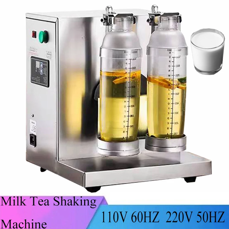 

Kitchen Appliance Double Head Boba Shaker Milk Tea Shaking Machine Bubble Coffee Shake Rocking Stirring Mixer Blender Milkshake