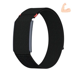 Elastic Nylon Adjustable Wristband with Hook & Loop Closure (Black for Arm)