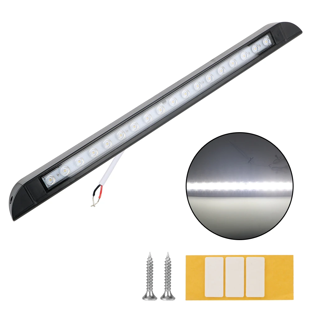 Lampe extérieure de remorque 12-28V 18 lampe d'auvent LED 6000k pour RV caravane lampes murales intérieures équipement d'éclairage de Camping en plein air