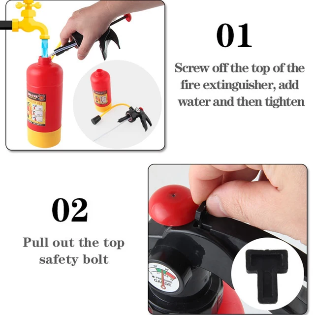 Big Fire Extinguisher Toy Extinguisher Water Guns Outdoor Toys Kids Fireman Cosplay Toy Water Blasters Fireman Cosplay for Kids 4