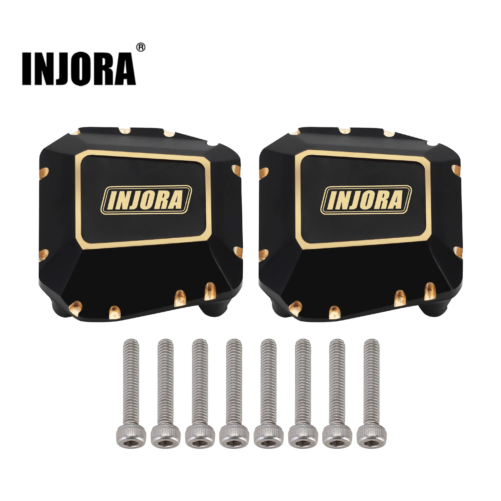 INJORA Protège-essieux Acier Inoxydable Pour Crawler RC 1/10 FMS FCX10 – Avant Et Arrière