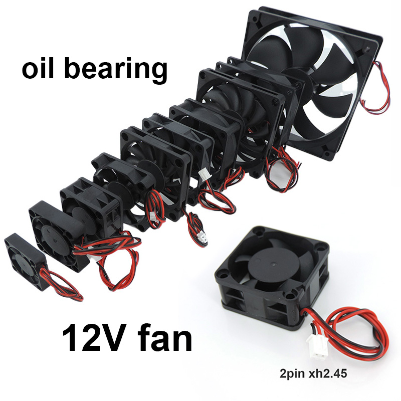 40mm 50mm 6cm 80mm DC 12V 2pin Cooling fan for 3D Printer Computer PC CPU cooler Motor Case Cooling 12cm fan             
