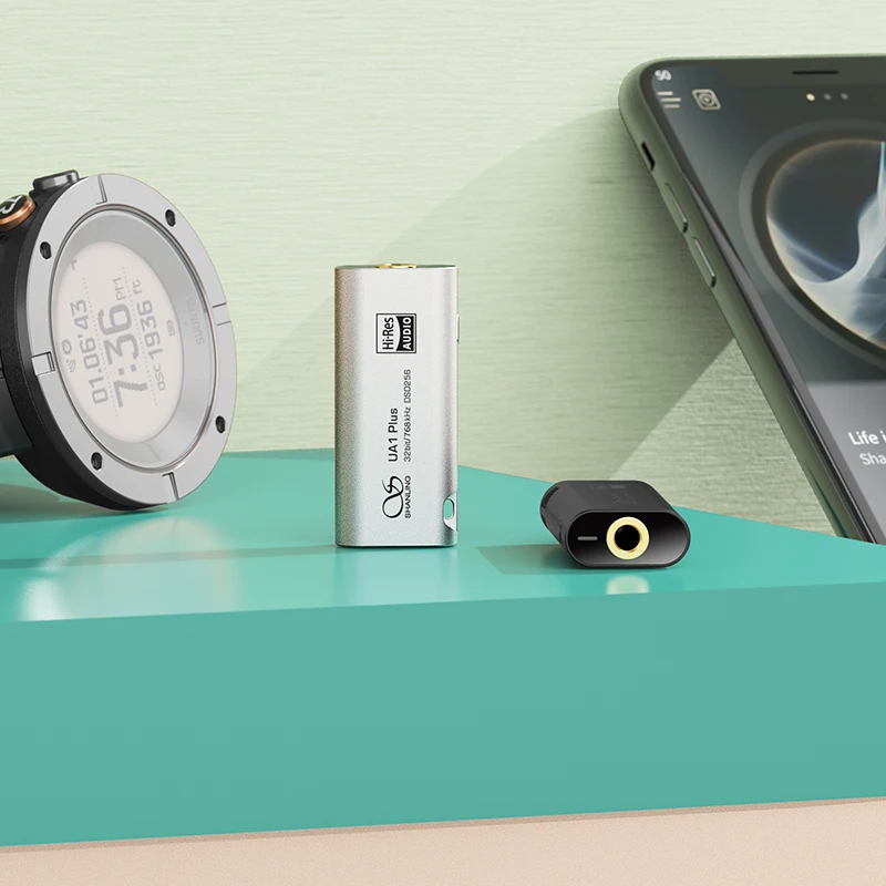 SHANLING UA1 plus USB DAC 앰프 헤드폰 앰프 듀얼 CS43131 칩 고해상도 오디오 PCM 32bit/768kHz DSD256 Type-C  3.5mm
