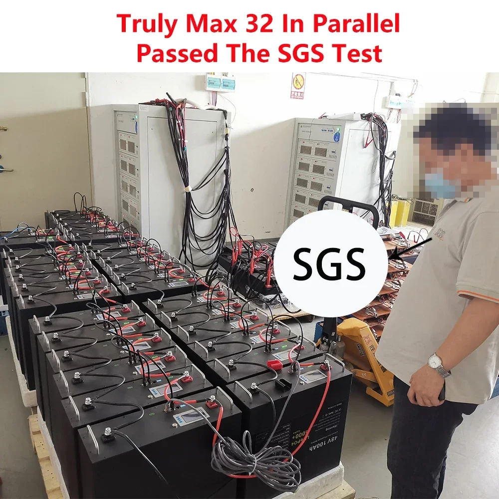 Batteria solare al litio LiFePO4 48V 300AH 15KWH 51,2V 100AH 200AH 6000+ cicli con BMS 16S 200A per inverter - immagine 6