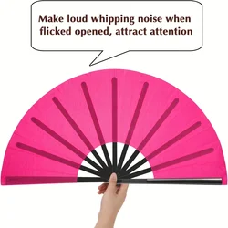 Elegant Pink Dance Fan - Large Foldable Hand Accessory for Performances and Celebrations (1pc)