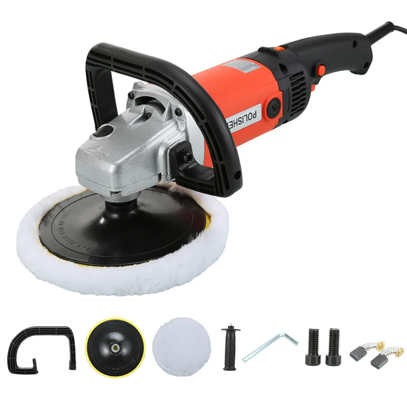 Car Polisher Power Tools Accessories Portable Electric 8 Speeds Adjustable Auto Beauty Polishing Waxing Machine Car Scratch Repair Kit Floor Polishing