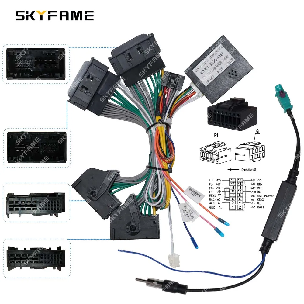 SKYFAME ڵ ̾ ϳ׽ , Canbus ڽ ڴ, ȵ̵   ̺,   W907 910