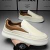 Fashion Cloth Men's Casual Shoes Breathable Slip on Walking Sneakers Non-slip Flats Lightweight Men Sport Shoes Driving Loafers 1
