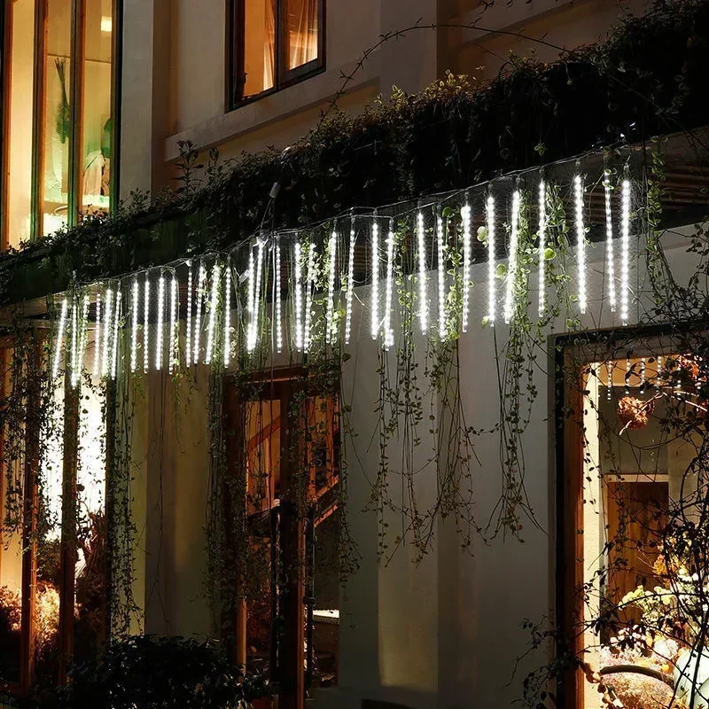 Description Picture 4 of itemGarden Lights 32/24/16/8 Tubes Meteor Shower String Lights Street Garlands Christmas Tree Decorations for Outdoor New Year Fairy