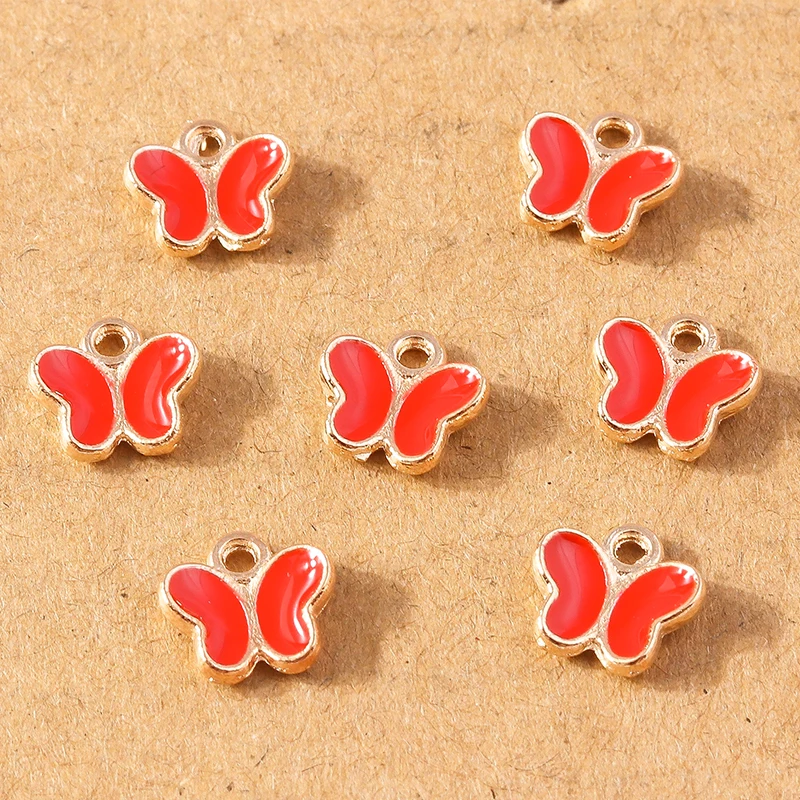 30 stücke mischen niedlichen Emaille Liebe Herz Stern Schmetterling Charms für Schmuck machen DIY Ohrringe Anhänger Halsketten handgemachte Handwerk liefern – Detail 16