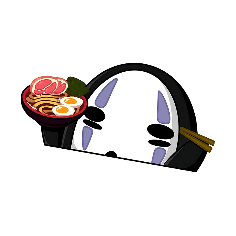 

V1643# No Face Spirited Away Peeker Car Stickers Anime Laptop Surfboard Motorcycle Decal Windows Campervan