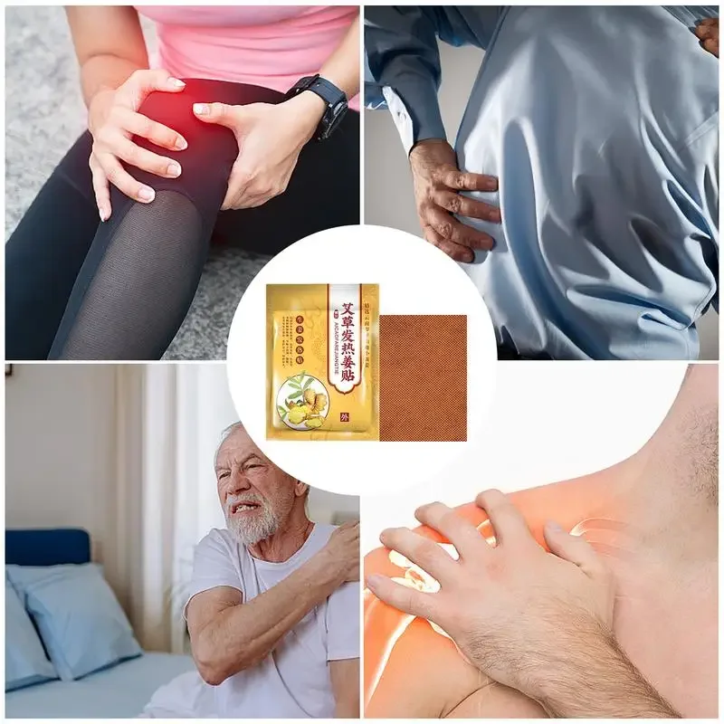 50/100pcs Ginger Patch Self-Heating Natural Plant Extracts Heat Compresses To Relieve Discomfort Improve Fatigue Lower Back, ginger heat compresses