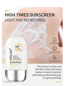 MSLAM Whitening Sun Cream Facial Body Sunscreen Sunblock Skin Protective Cream Anti-Aging Oil-control Moisturizing SPF 50