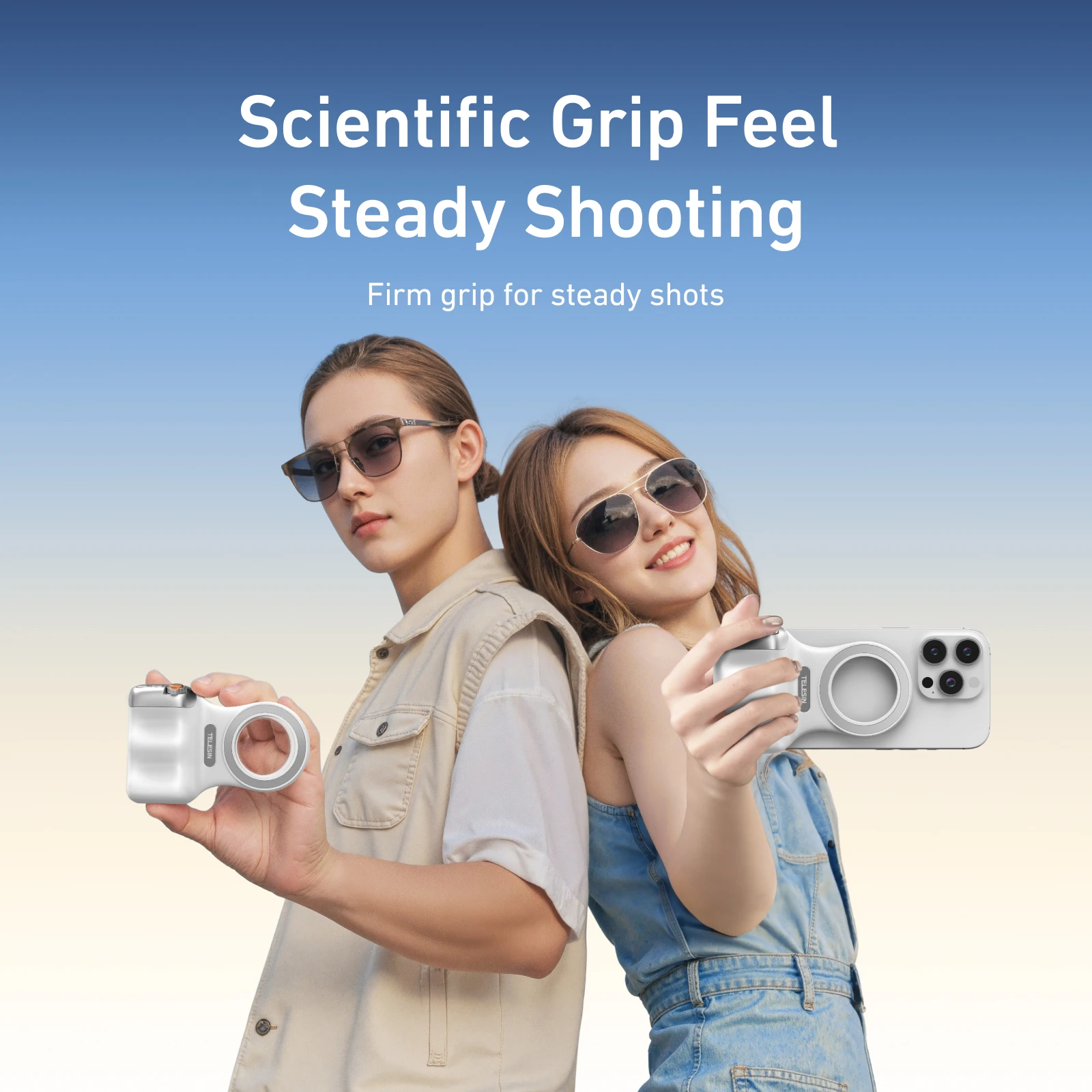 Magnetic Phone Trip Fun Shot Phone Grip Holder for Samsung/Android Smartphones Video Shooting Accessories