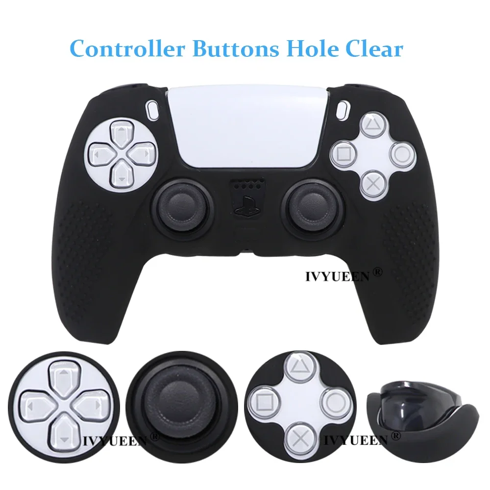 IVYUEEN Cover in Silicone antiscivolo per Sony PlayStation Dualshock 5 custodia per Controller PS5 Thumb Stick Grip Cap per DualSense