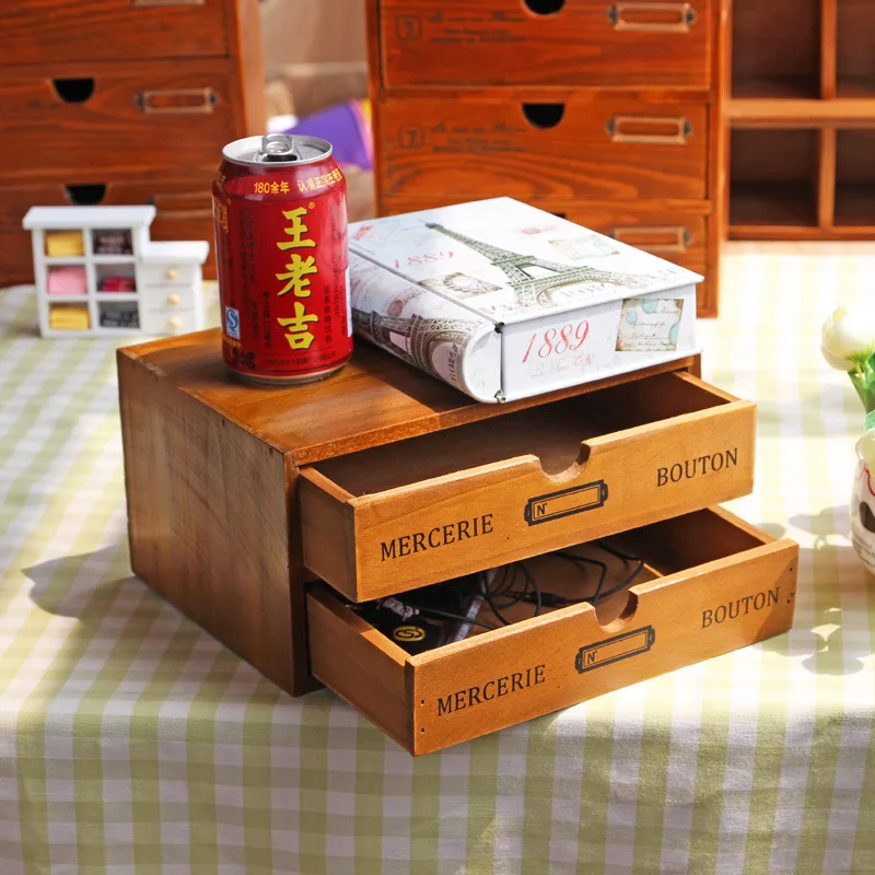 

Home Storage Box Living Room Decoration Wooden Cosmetic Box Vintage Wooden Storage Case Makeup Organizer Perfume Organizer