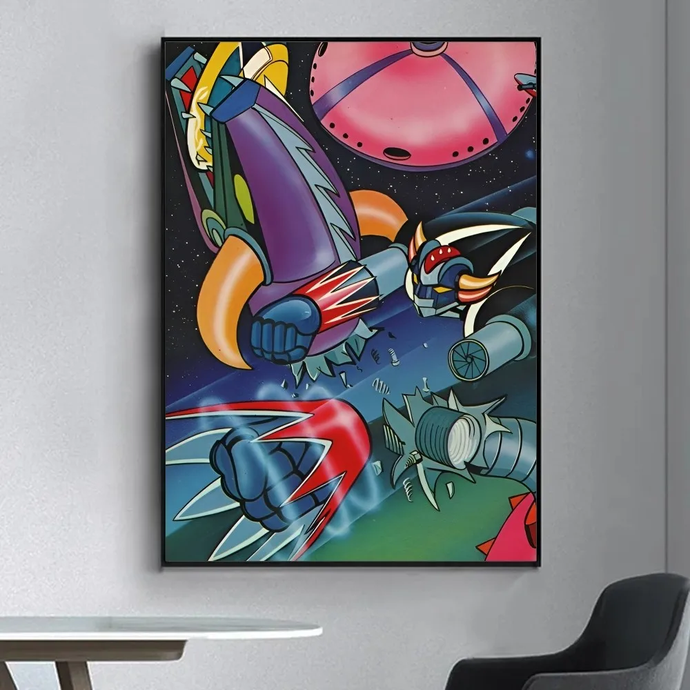 Poster In Metallo Retrò Con Robot Divertente - 20,3x30,5 Cm, Decorazione Da Parete Per Garage E Ufficio