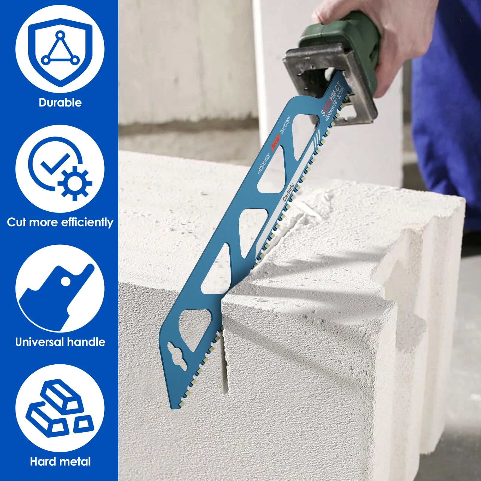 Reciprocating Saw Blades Reciprocating Saw Blade 15/20/32/36TPI Universal Cutting Recip Sabre Saw Blades Alloy Steel Brick Concrete Masonry Cutting