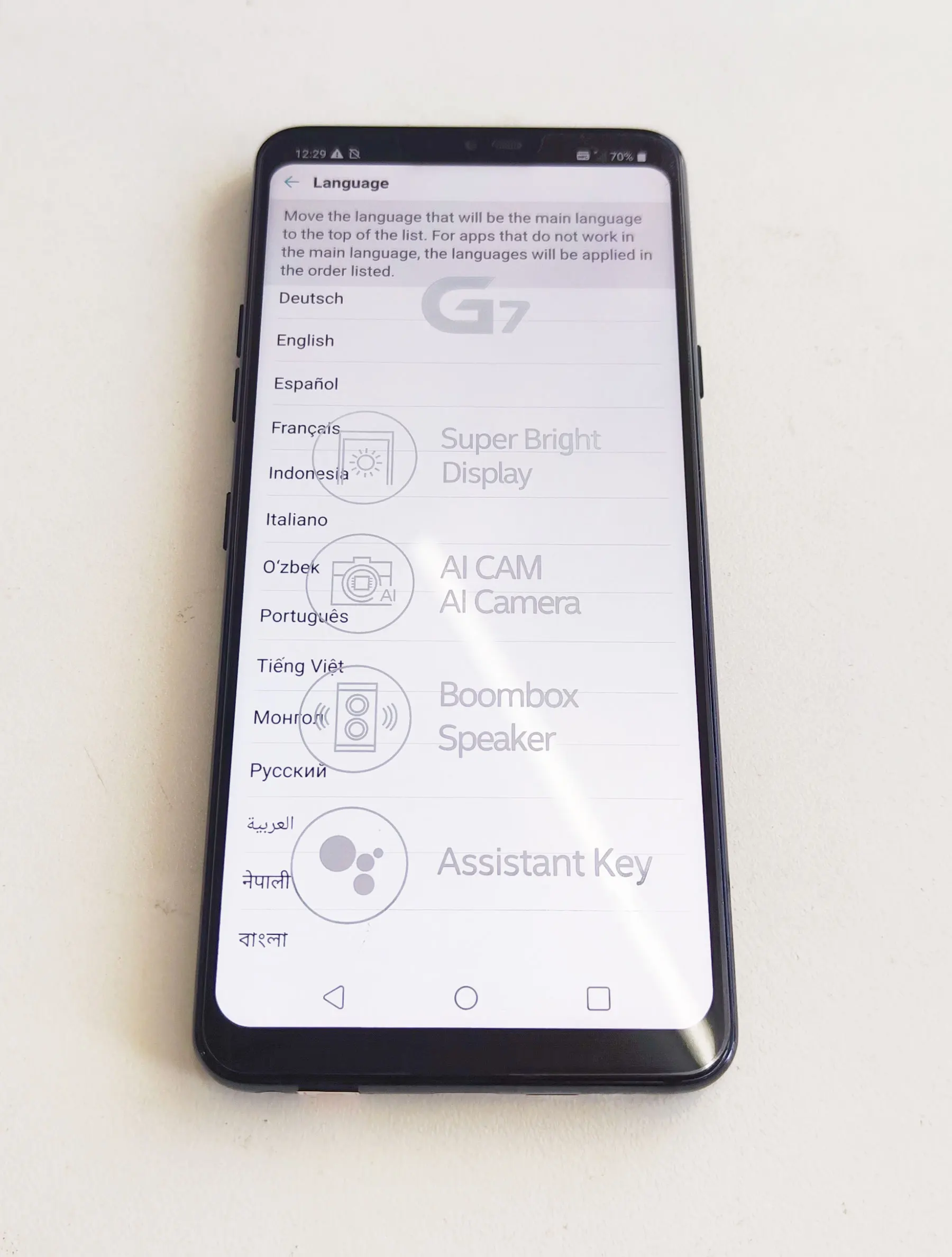 Unlocked Original Cellphone LG G7 ThinQ Korean 6.1"  1Sim 4GB+64GB/ 2Sim 6GB+128GB  Qualcomm 845 LTE(no polish refurbished iphone xr