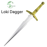 47cm Loki Dagger Pu Props Cos Toys Simulation Plastic Soft Rubber Small Knife Sword  WeaPon Model Children's Toys Halloween Gift 1