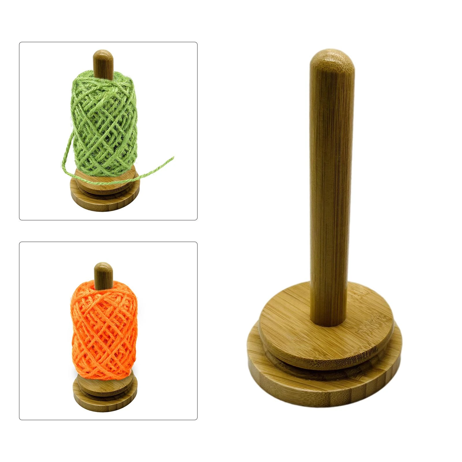 Soporte de hilo de madera, estante giratorio Vertical para almacenamiento de soporte de tejido, lana, enrollador de hilo para tejer a ganchillo| | -