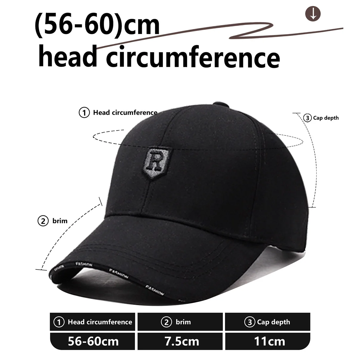 New Fashion Outdoor Sports Cotton Baseball Cap Women's Casual Retro Cap Embroidered Men's Hip-Hop Rebound Cap