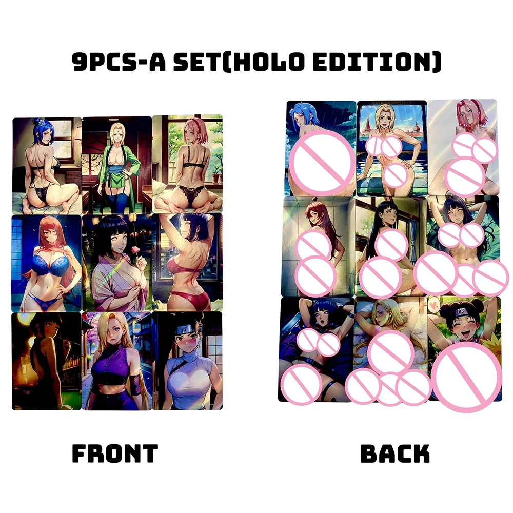 Advance Edition 25Set Anime Holographic Cards Nude Hinata Bulma Android18 Nami Robin Chunli Card Collection Decor Toy&Hobby Gift