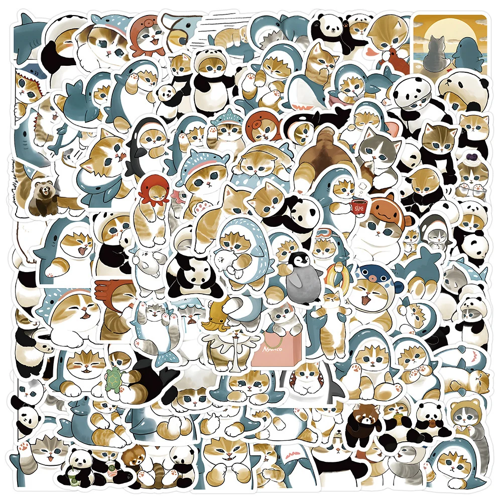 10/50/100PCS Cute Cartoon Cats Stickers Kawaii Animal Meme Decals DIY Laptop Stationery PVC Waterproof Sticker Kid Toy Wholesale 4g dog gps tracker smart pet locator intelligent anti lost tracker locator for dogs cats collar waterproof gps tracking device