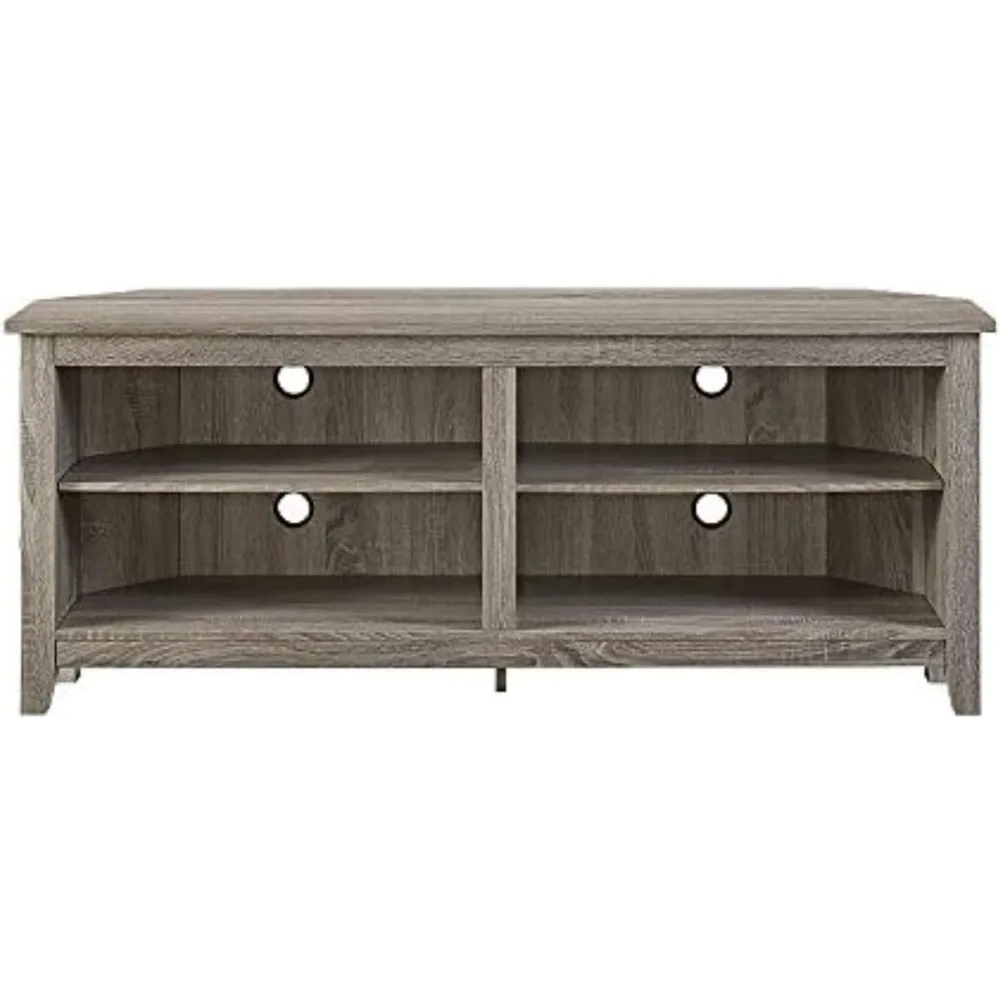

Walker Edison Maxwell Classic 2 Shelf Corner TV Stand for TVs up to 65 Inches, 58 Inch, Driftwood