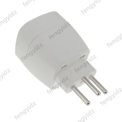 Universal European to Swiss Travel Power Adapter - 10A 250V Converter Plug (White)