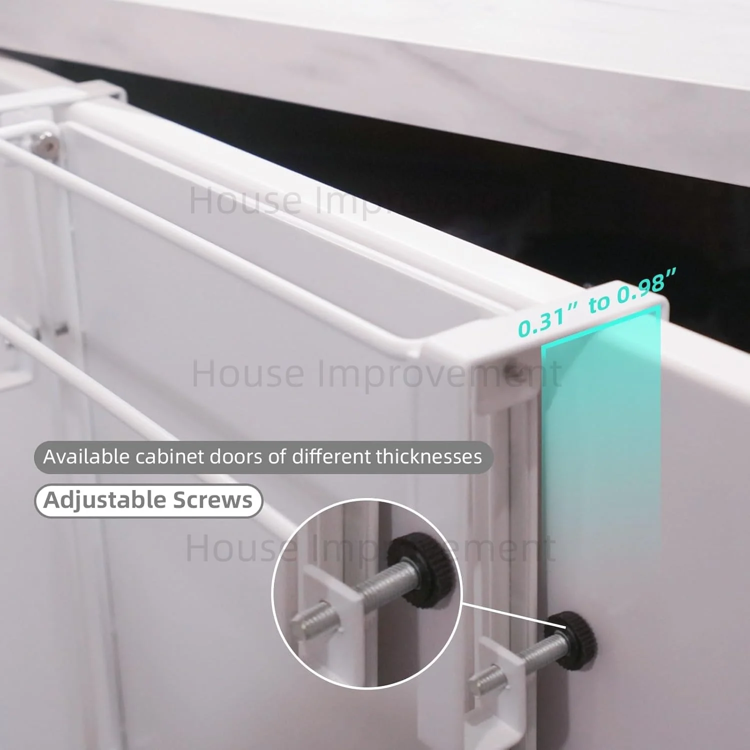 Foldable Cabinet Door Organizer Countertop Extender No Drill Shelf Adjustable Space Saving Countertop Organizer for Kitchen 4