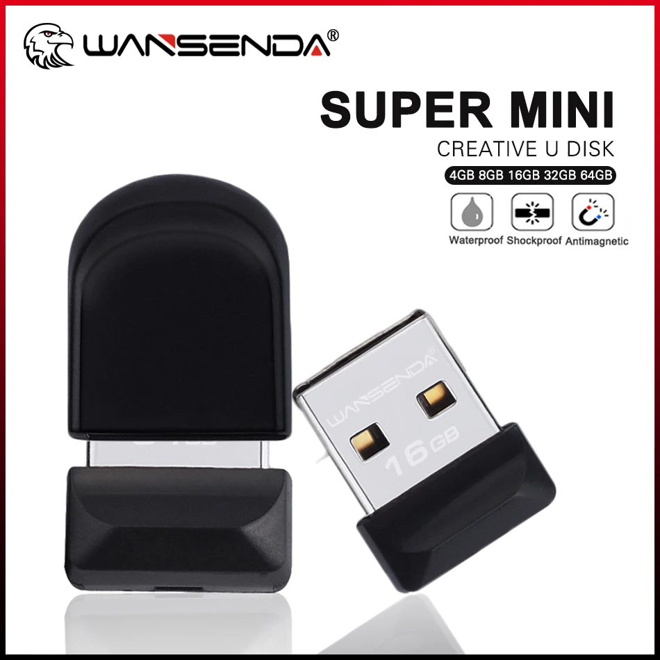 

WANSENDA Mini USB Flash Drive USB 2.0 Pendrive 4GB 8GB 16GB 32GB 64GB Pen Drive Memory Stick Thumbdrive