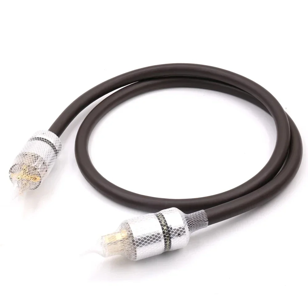 Viborg OFC RISR 6MM 정사각형 Hi-Fi 전원 AC 메인 케이블 Schuko 전원 플러그가 있는 오디오파일 전원 코드