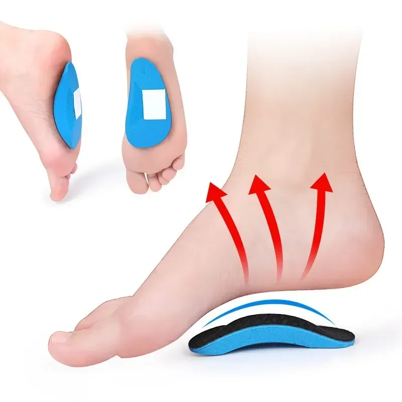 

2 Pcs Sports Palm Foot Pad Flat Arch Support Half Cushion Inner Insoles Orthopedic Insoles Correcting Flat Feet Support Foot Pad