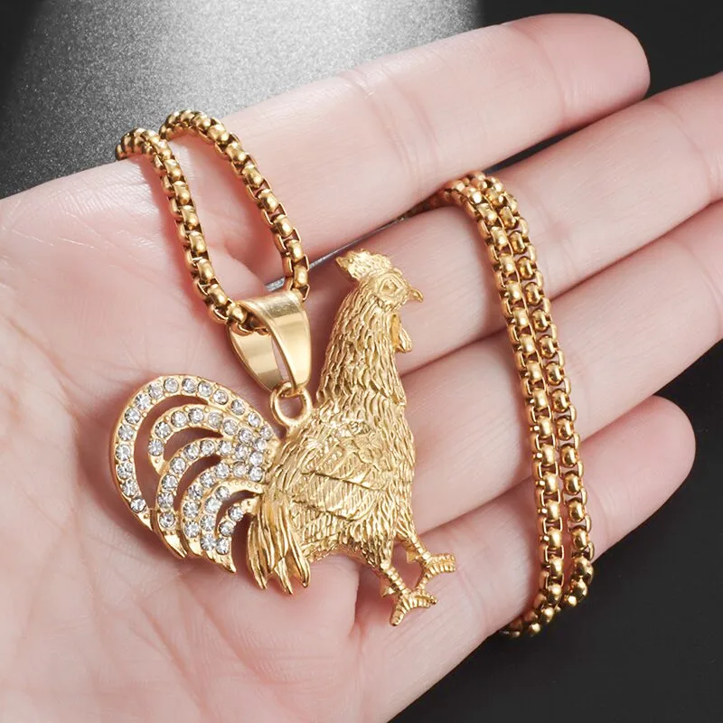 Jewelry Accessories Chicken Necklace Chicken Pendant Animal