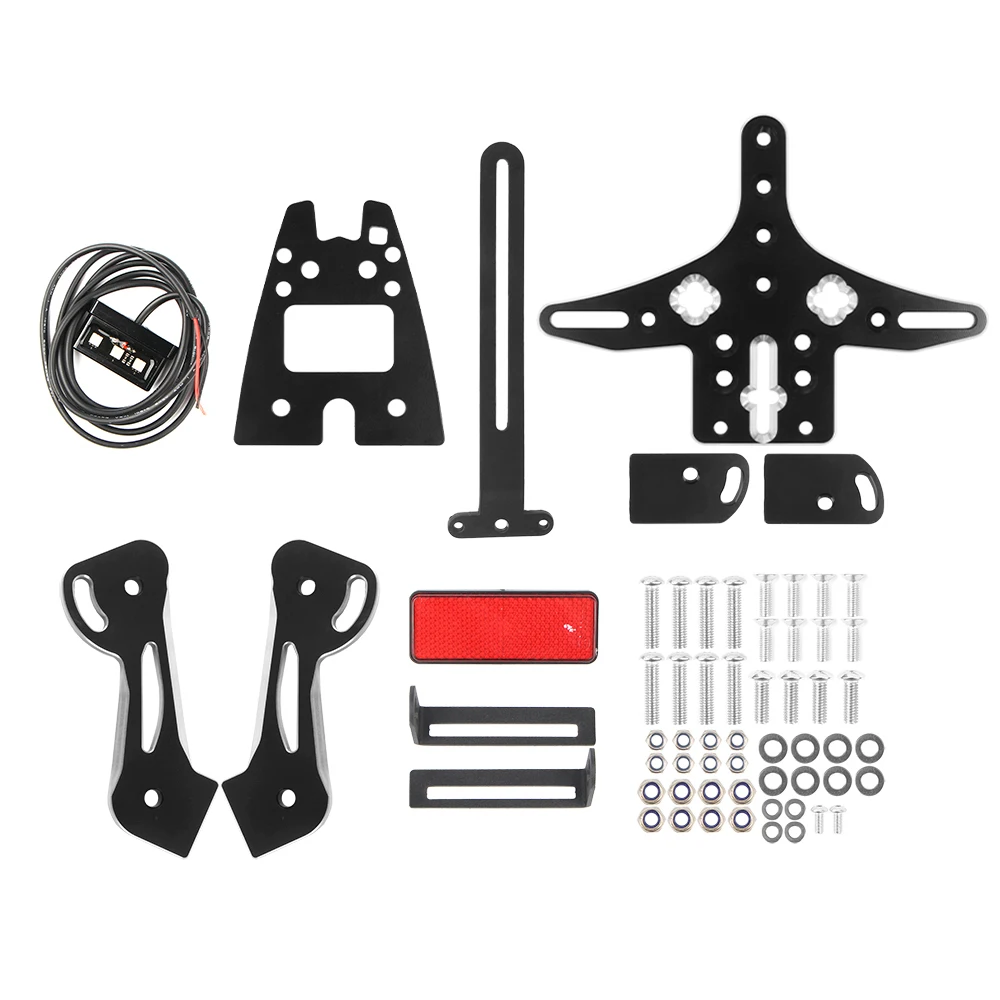 혼다 CB1000R CB 1000 R 2010-2015 오토바이 라이센스 플레이트 번호 홀더 브래킷 LED 반사판이있는 후면 펜더 제거기