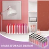 2Pcs 24 Slots Clear Acrylic Lipstick Organizer Rack Smooth Surface Lipstick Storage Cases for Makeup Brush Eyeliners Nail Polish 5