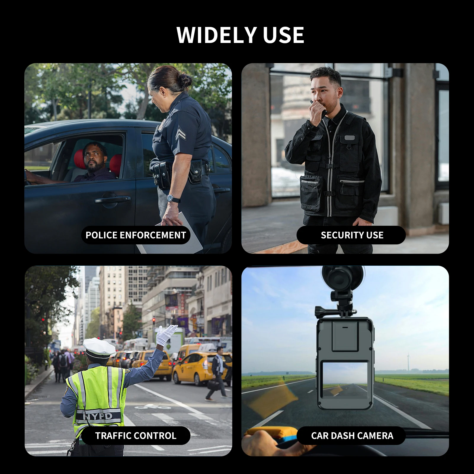 SJCAM A50 Body Camera 4K 30FPS IP65 Waterproof Night Vision Wearable Body-Worn Camera Action Camera Portable Touch Screen 6