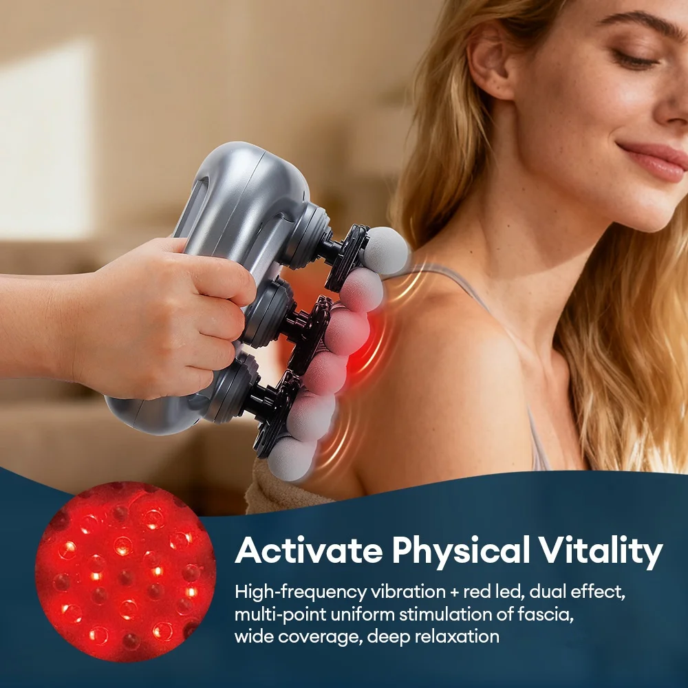 48-Heads Fascia Gun High-Frequency Vibration Body Massage Gun Back Waist Massager Neck Shoulder Massager Muscle masajeador