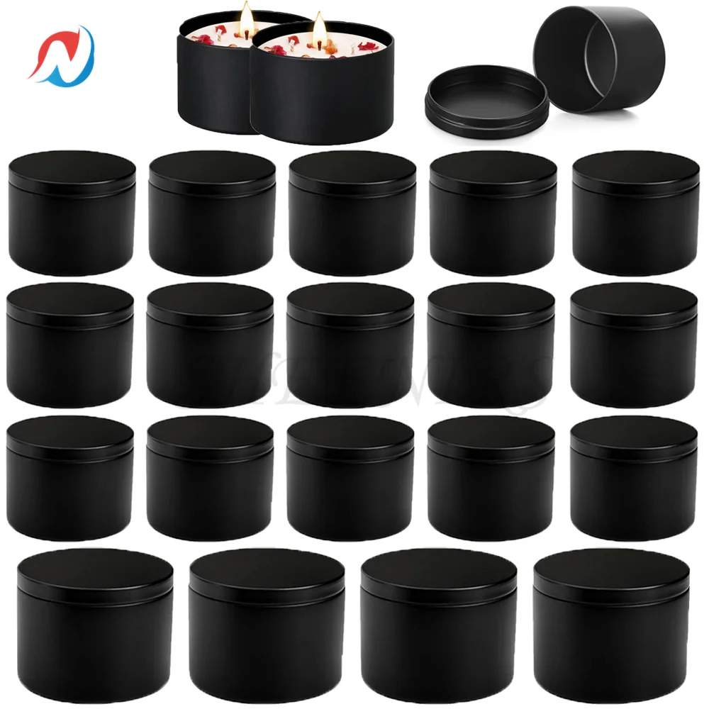 24 Pack Candle Tins 8 oz with Lids, Bulk Empty Candle Jars for Making  Candles, Premium Metal Candle Containers, Round Candle - AliExpress