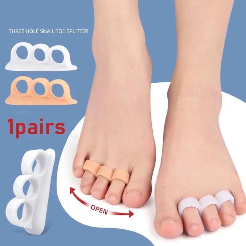 Toe Separator Hallux Valgus Silicone Corrector Foot Care Bunion Straightener Pedicure 2Pcs