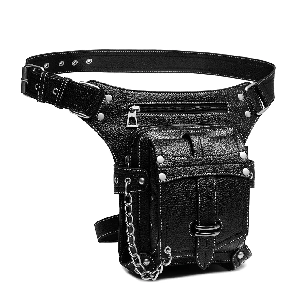 Men's Purse Motorcycle Outdoor Riding Motorcycle Leggings Bag Waist Bag Women Fanny Pack Belt Bag Chest Bag Banane Sac