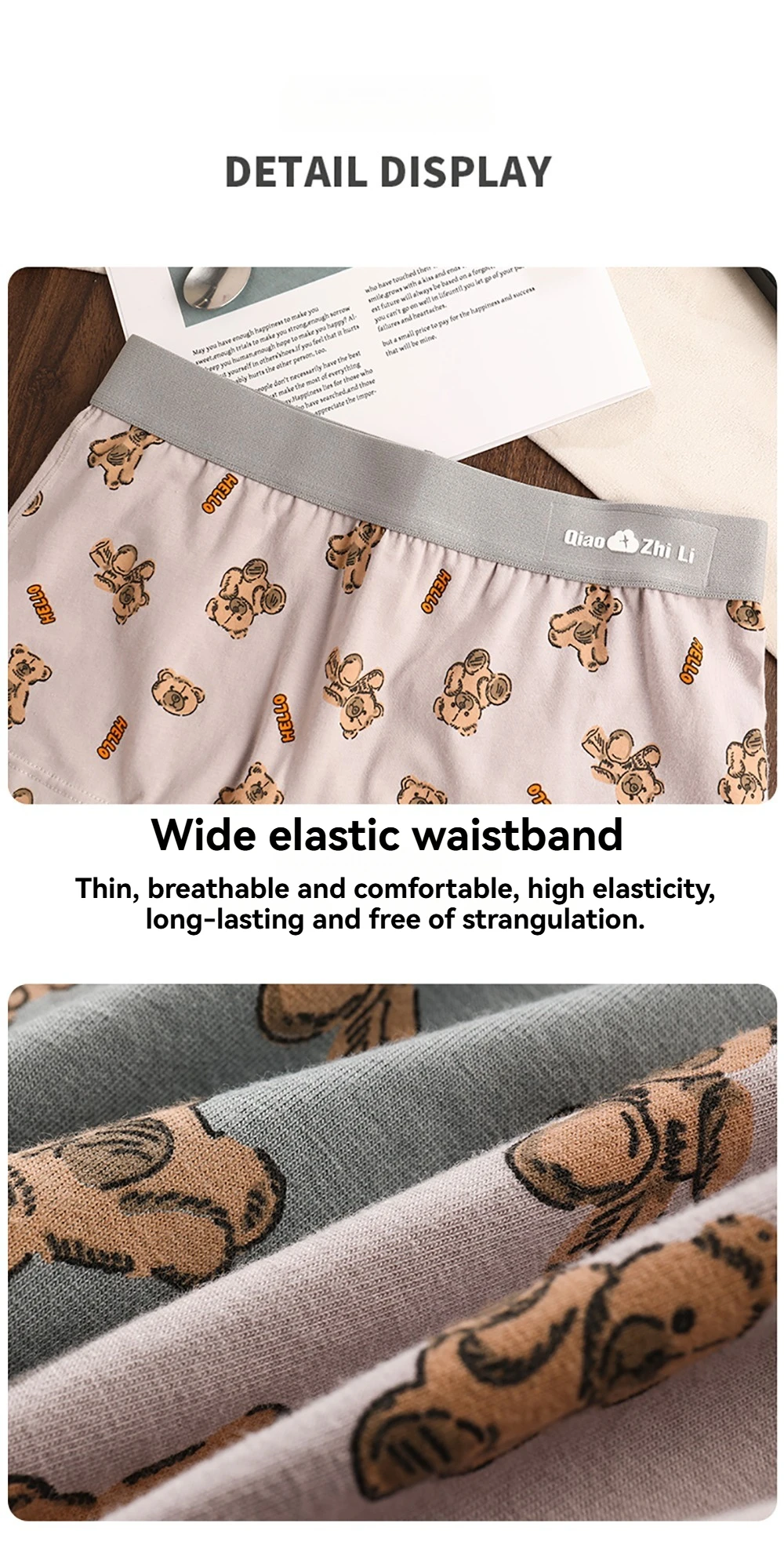 Women's Cotton Panties - Mid-Rise Boyshorts 3PCS Pack | Breathable Antibacterial Underwear