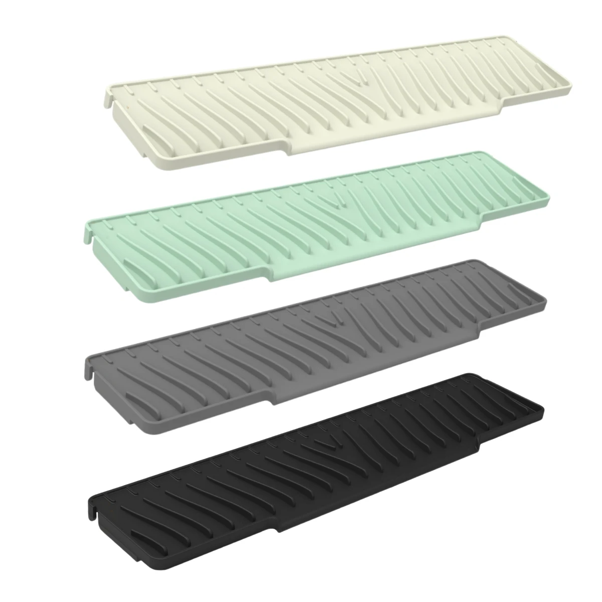 Aesthetic 17 7inch Silicone Sink Protector Features a Slope Design that Promotes Quick Water Disposal in the Kitchen