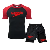 New Men's Quick-Drying Swimsuit Long-Sleeved Sun-proof Beach T-shirt Snorkeling Surfing Suit Water Sports Swimsuit Surfing Top 1