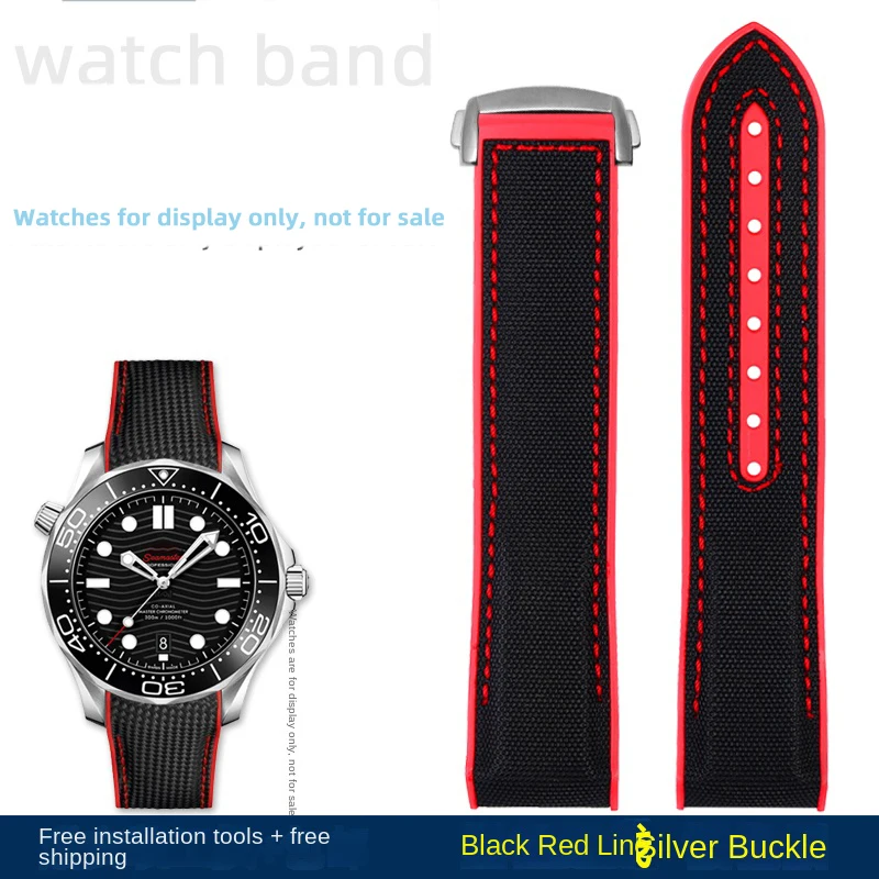 Premium Nylon Waterproof Strap in Orange - 20mm, 21mm, 22mm Sizes